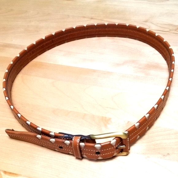 TOMMY BAHAMA | TAN & CREAM BELT, 37" - Picture 2 of 3